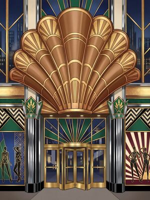 Art Deco Department Store Canvas Wall Art