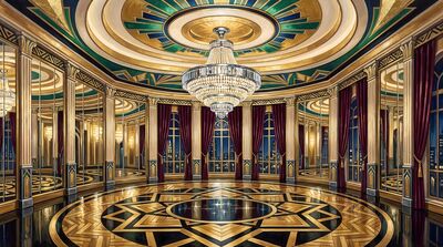 Art Deco Ballroom Dance Floor Canvas Painting