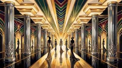 Elegant Fashion Show Runway Canvas Wall Art