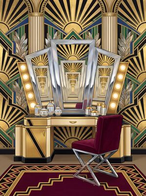 Elegant Mirror Dressing Room Canvas Wall Art