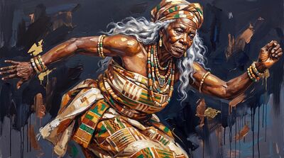 African Elder Portrait Canvas Wall Art