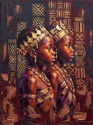 Village Children Canvas Painting