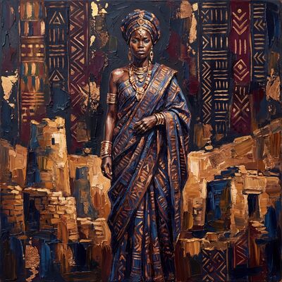 Zimbabwe Stone Ruins Canvas Painting
