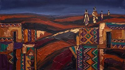 African Ndebele Pattern Canvas Painting