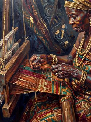Traditional African Weaving Canvas Wall Art