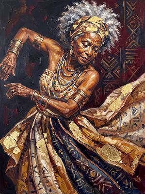 African Wise Elder Canvas Wall Art