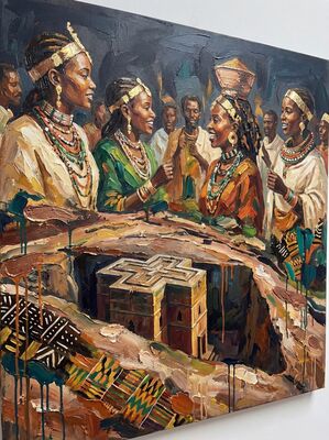 Ancient Lalibela Church Canvas Wall Art