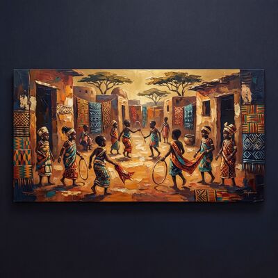 Children at Play Canvas Painting