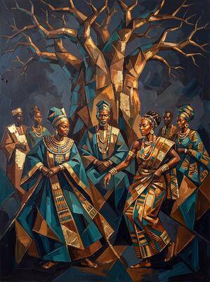Baobab Tree Council Canvas Wall Art