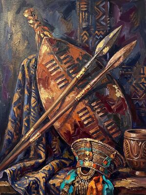 African Zulu Arms Canvas Painting