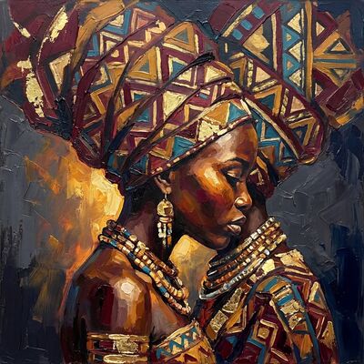 Ndebele House Art Canvas Wall Art
