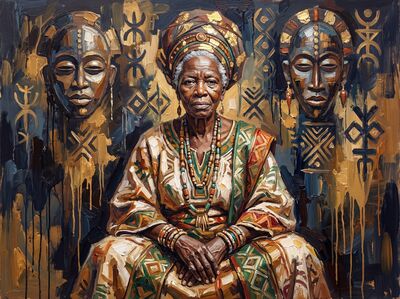 African Elder Wisdom Canvas Wall Art