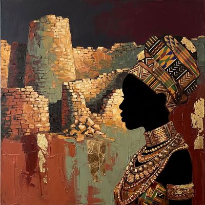 African Zimbabwe Ruins Canvas Wall Art