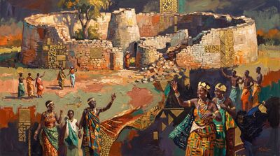 Zimbabwe Heritage Ruins Canvas Wall Art