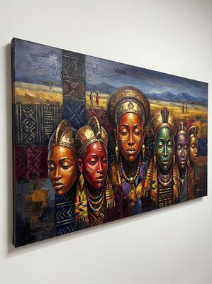 Tribal Mask Gallery Canvas Painting