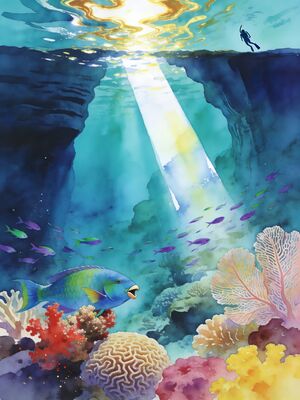 Andaman Islands Cellular Jail Port Blair Watercolor Canvas Print