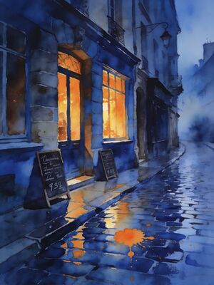 Paris Sacre Coeur Montmartre Watercolor Canvas Print