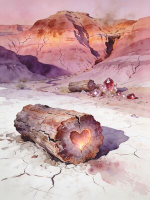 Petrified Forest Painted Desert Watercolor Canvas Print