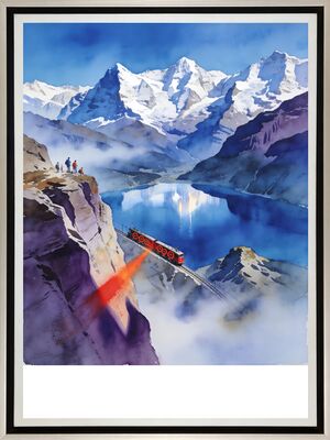 Rigi Alpine Meadow Watercolor Canvas Print