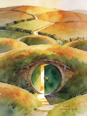 Hobbiton Watercolor Canvas Print
