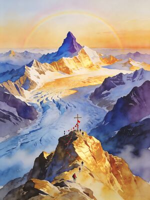 Verbier Watercolor Canvas Print