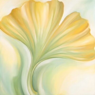 Ginkgo Fan Botanical Canvas Wall Art
