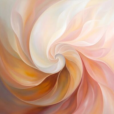 Spiral Shell Form Botanical Canvas Wall Art