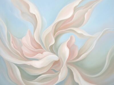 Bone White Form Canvas Wall Art