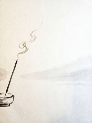 Rising Incense Canvas Wall Art