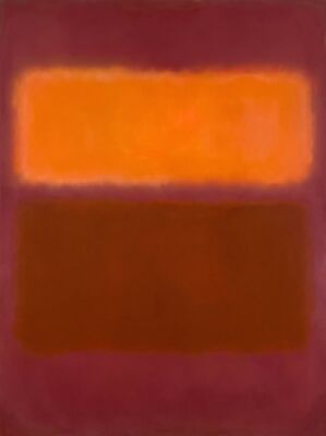 Mark Rothko Tangerine and Rust Canvas Painting