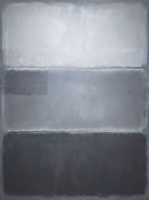Mark Rothko Steel and Silver Canvas Painting