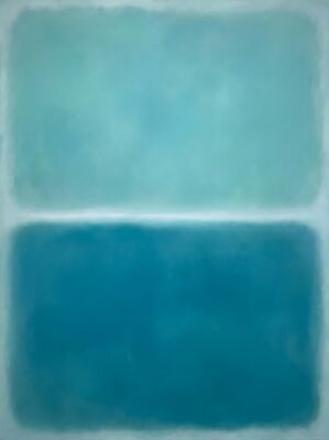 Mark Rothko Aquamarine Canvas Painting