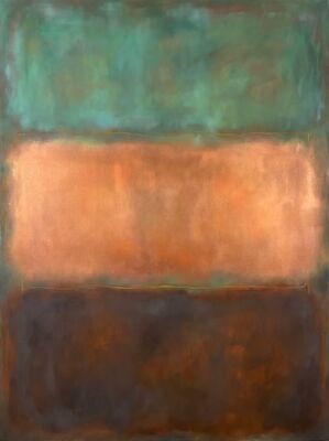 Mark Rothko Copper Oxide Canvas Painting