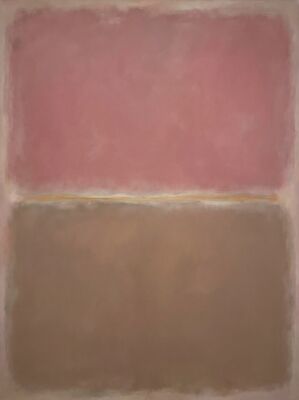 Mark Rothko Dusty Rose and Taupe Canvas Painting