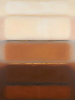 Mark Rothko Ivory to Umber Canvas Painting