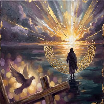 Jesus Walking on Water Canvas Wall Art
