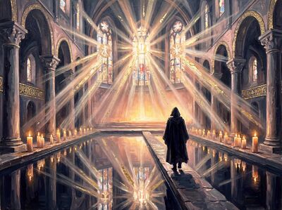 Cathedral Rose Gold Light Canvas Wall Art