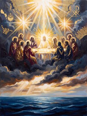 The Last Supper Candlelight Canvas Wall Art
