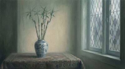 Bamboo Window Light Vermeer Canvas Wall Art