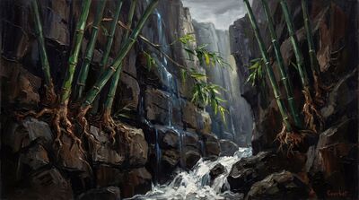 Bamboo Limestone Gorge Canvas Painting