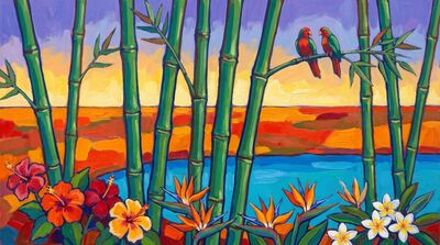Bamboo Tropical Paradise Canvas Wall Art