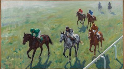 Seven Horses Morning Exercise Canvas Painting