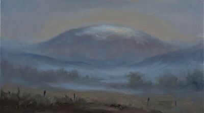 Mountain Twilight Mist Tonalist Oil Painting Canvas Wall Art
