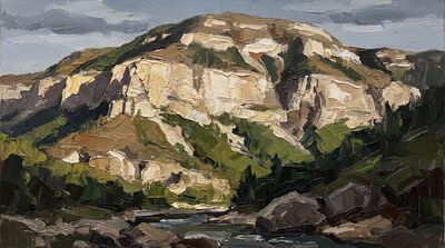 Mountain Limestone Cliffs Canvas Painting