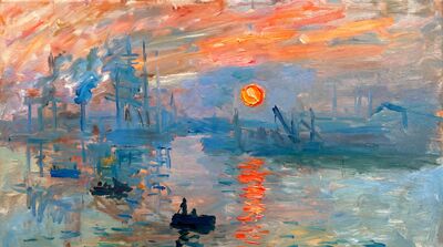 Harbour Sunrise Impressionist Oil Painting Canvas Wall Art