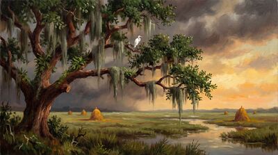 Live Oak Spanish Moss Canvas Wall Art