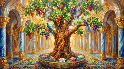 Tree of Life Ornamental Palace Canvas Wall Art