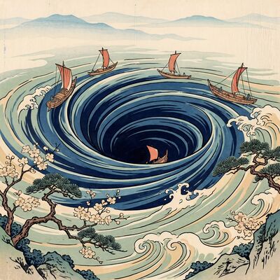 Whirlpool Vortex Canvas Painting