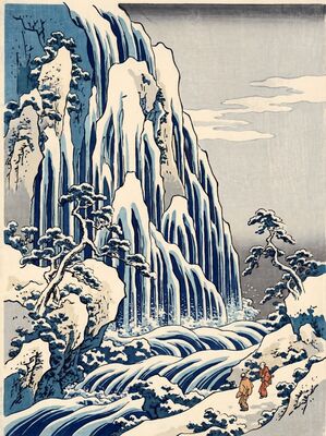 Frozen Waterfall Canvas Wall Art