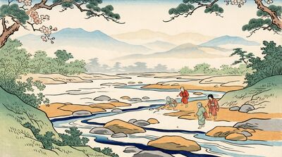 Dry Riverbed Canvas Wall Art